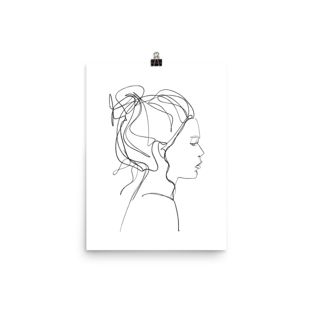Continuous One Line Drawing Woman