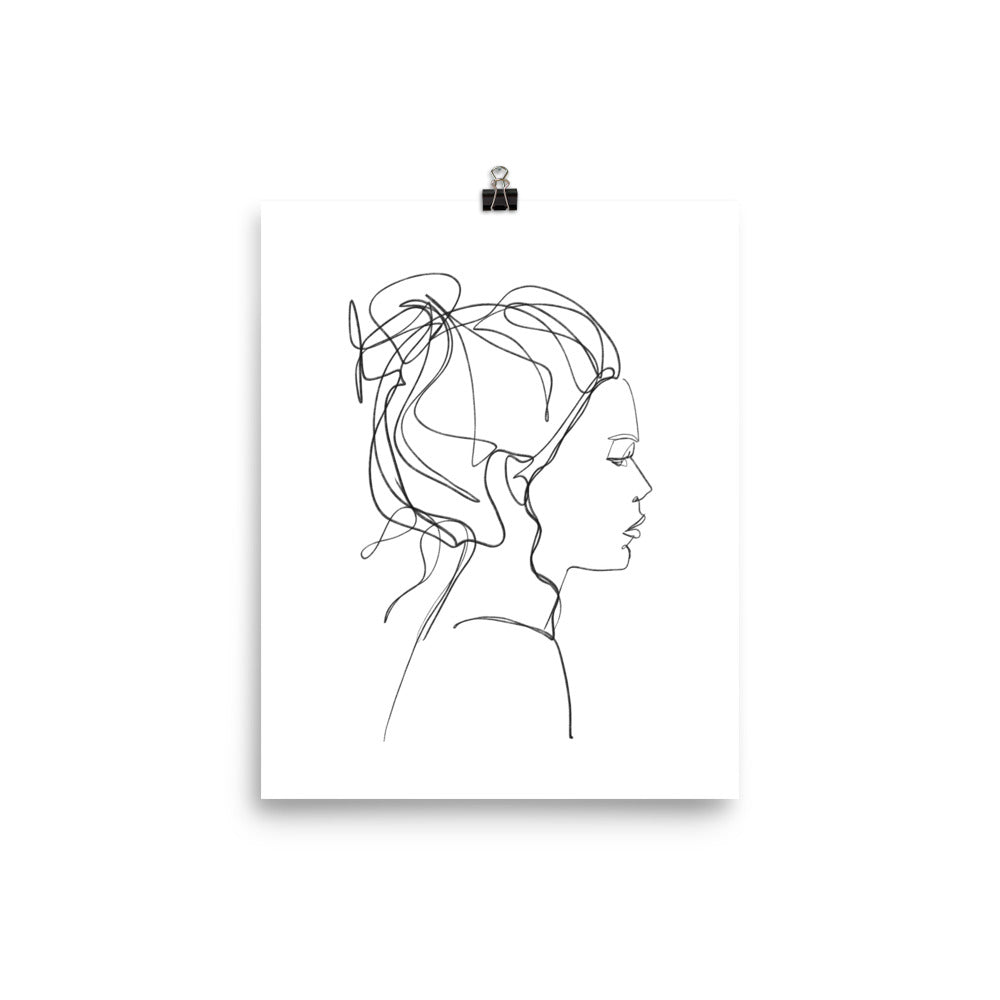 Continuous One Line Drawing Woman