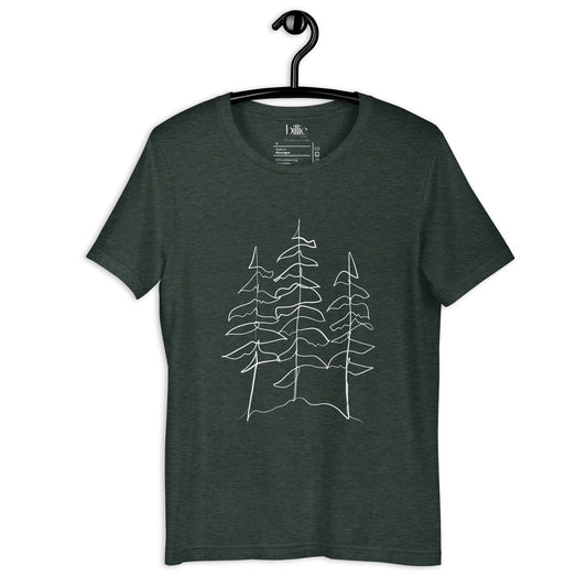 Three Trees Line Drawing Unisex t-shirt