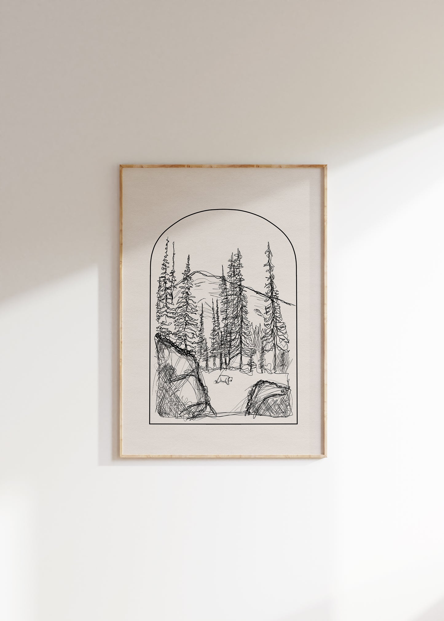 Bear Arch Line Drawing Art Print