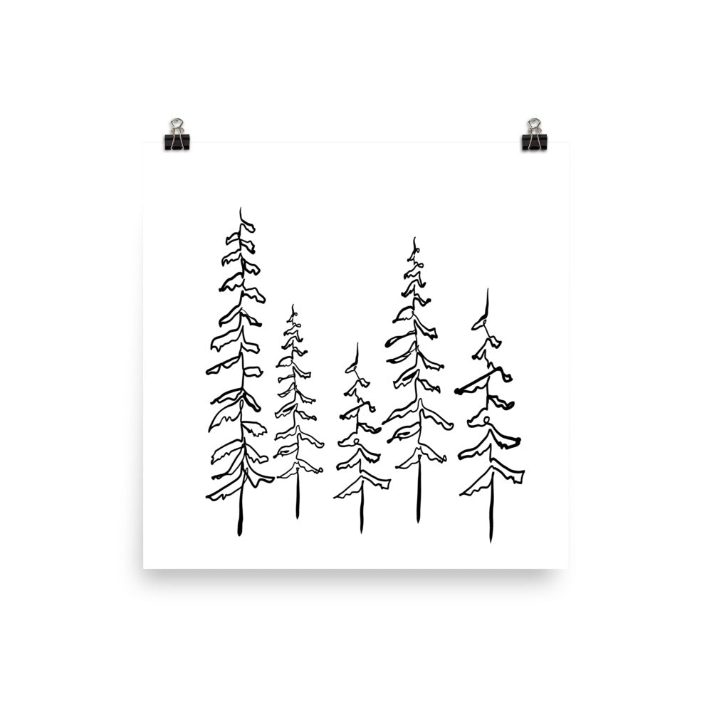 pine tree drawing - Google Search | Pine tree drawing, Tree drawing,  Landscape sketch