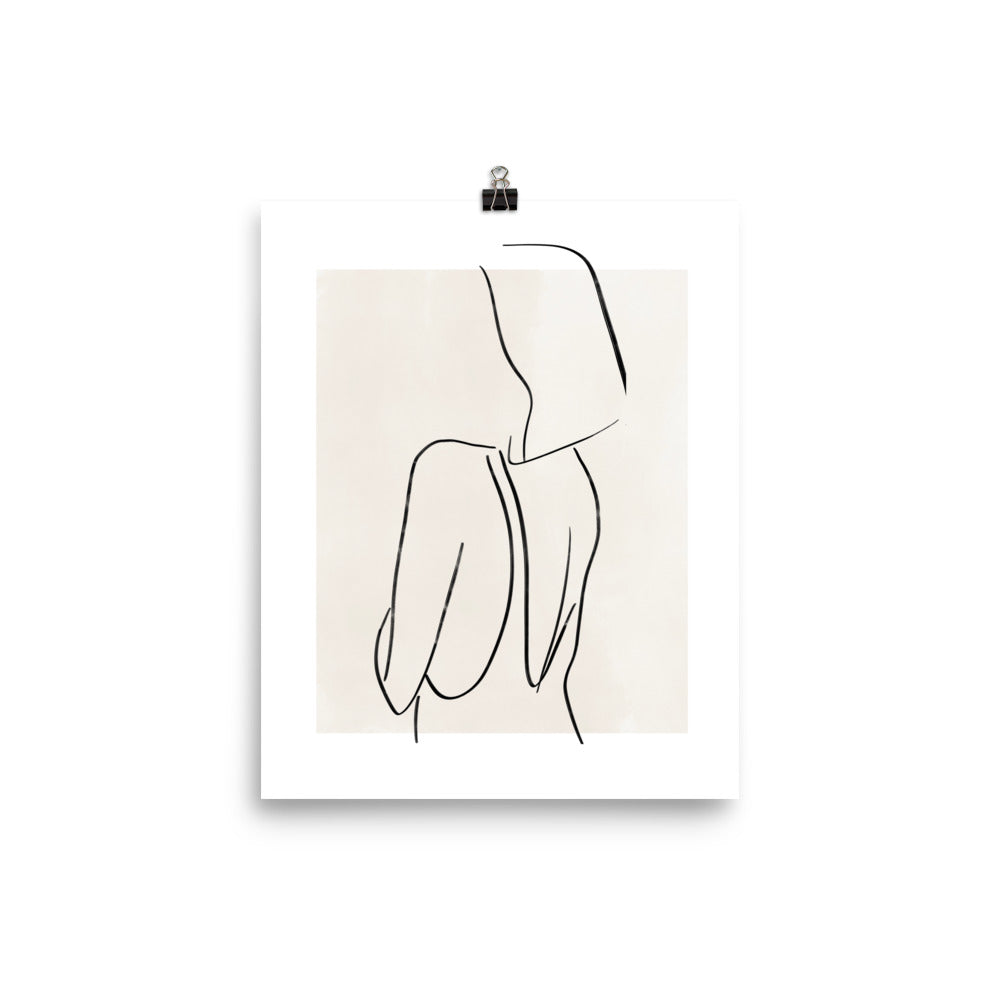 Female Figure 02 - Line Art Drawing Print